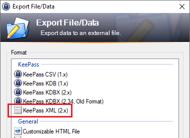 export keepass for mac to xml